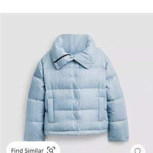 COACH JACKET Signature Jacquard Short Puffer In Recycled Polyamide